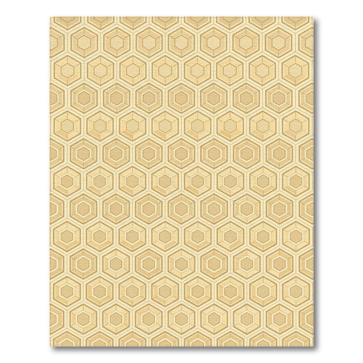 Natural Beige Honeycomb Geometric Rug