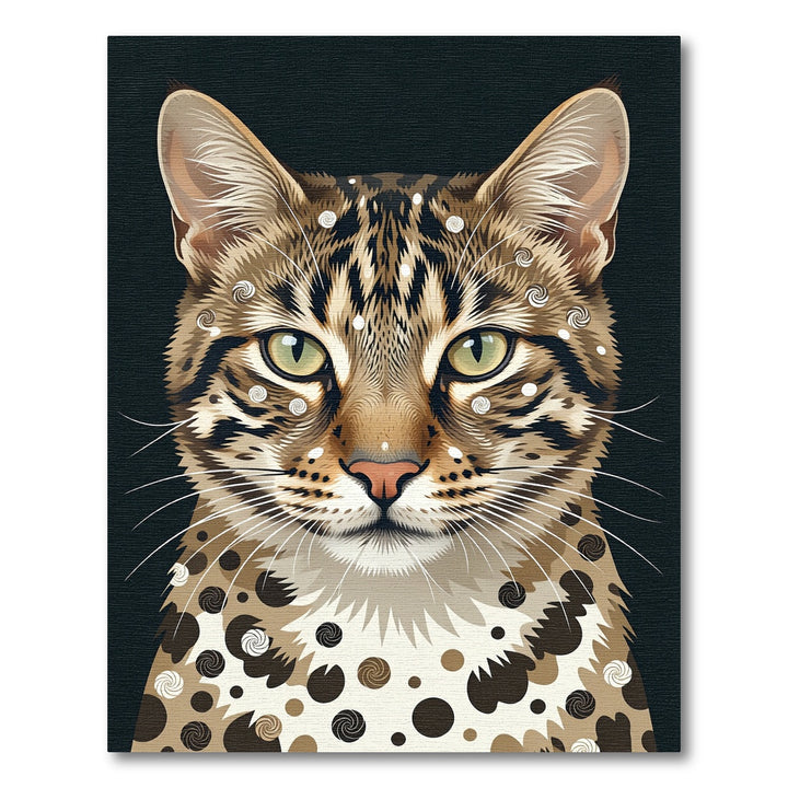 Whimsical Spotted Feline Rug