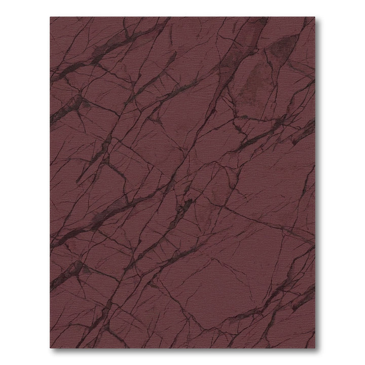 Deep Red Veined Stone Texture Rug