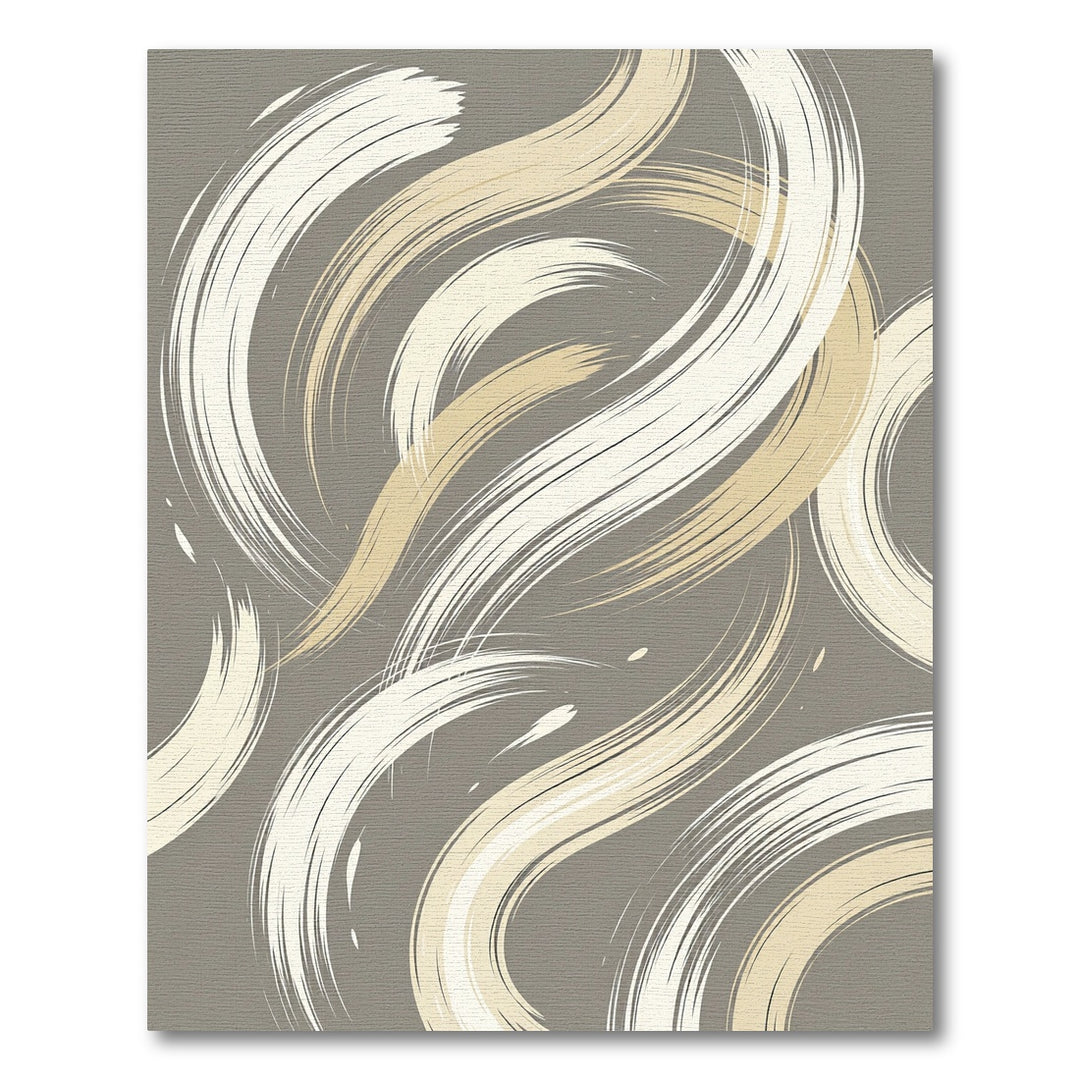 Cream Beige Brushed Swirl Accent Abstract Swirl Cream Beige Rug