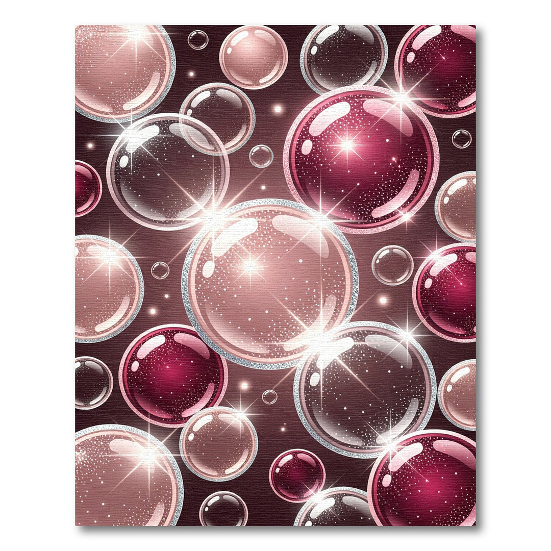Sparkling Rose Gold Bubble Cluster Rug