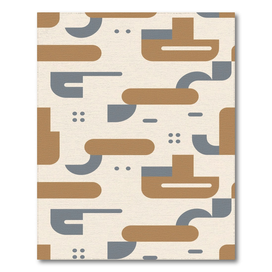 Abstract Brown and Tan Abstract Geometric Brown Area Rug