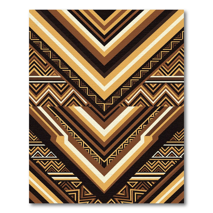 Geometric Earth Tone Chevron Rug
