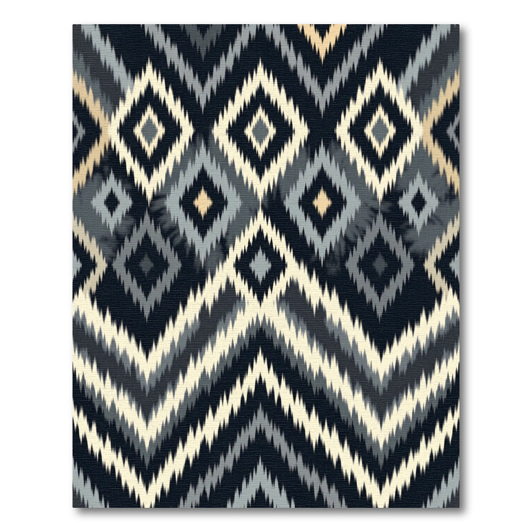 Navajo Diamond Zigzag Weave Rug