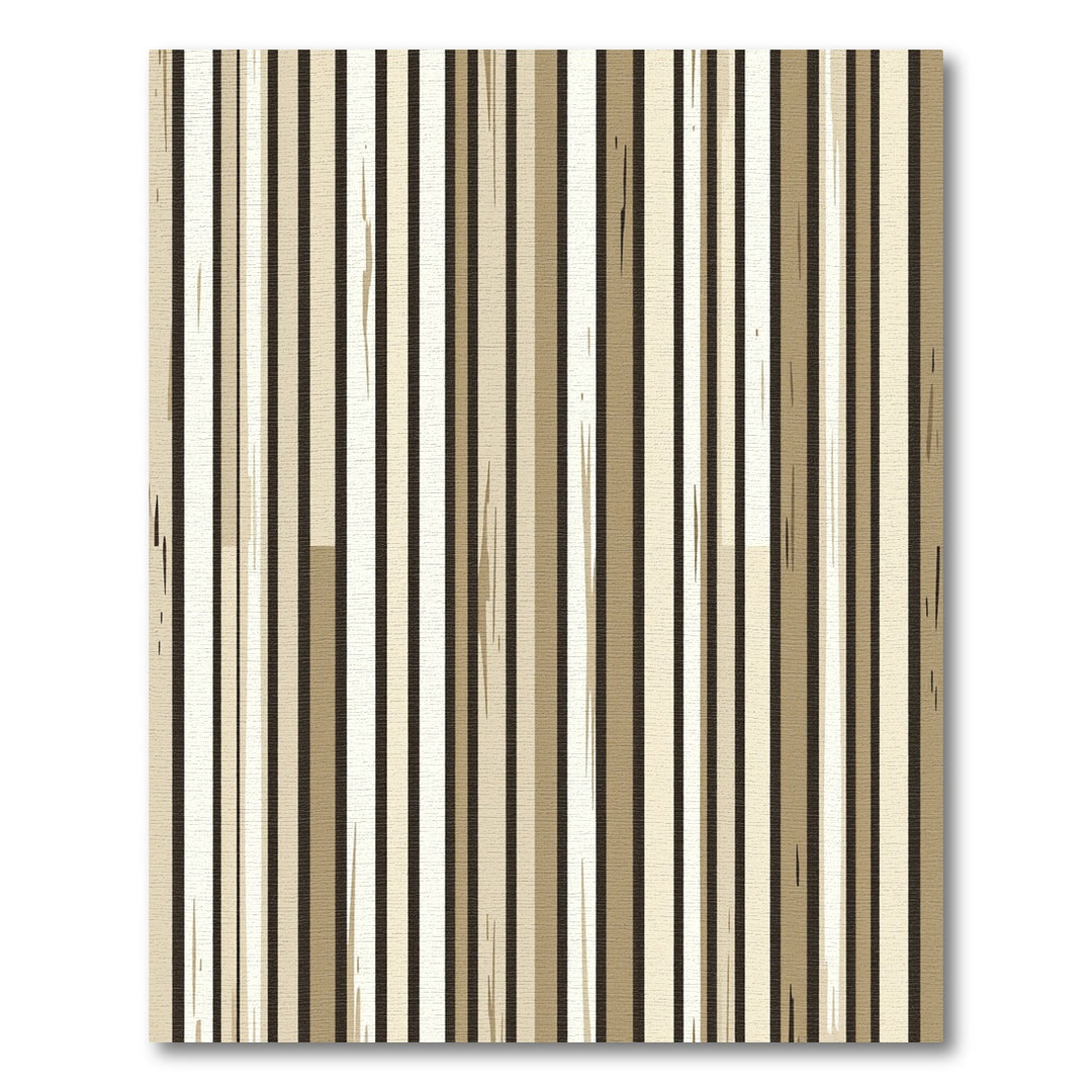 Neutral Wood Grain Vertical Stripes Rug