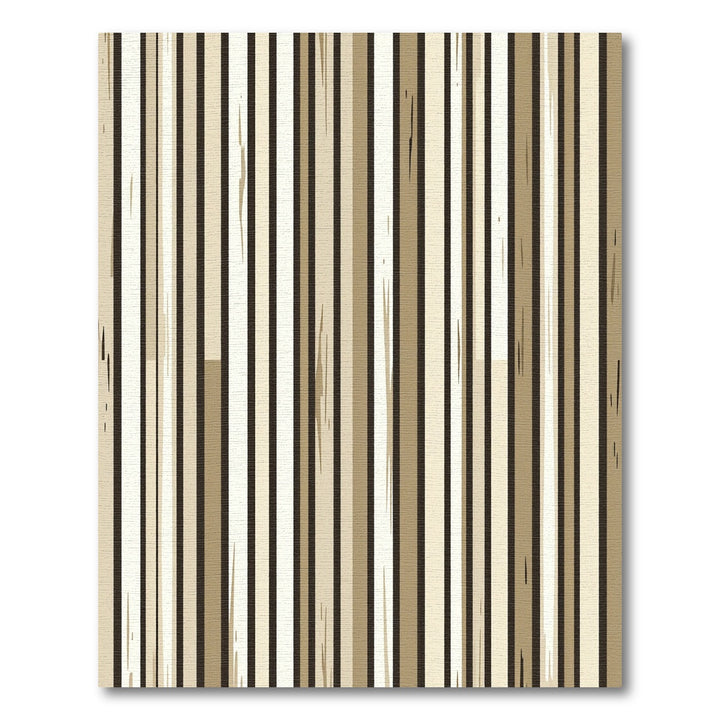 Neutral Wood Grain Vertical Stripes Rug