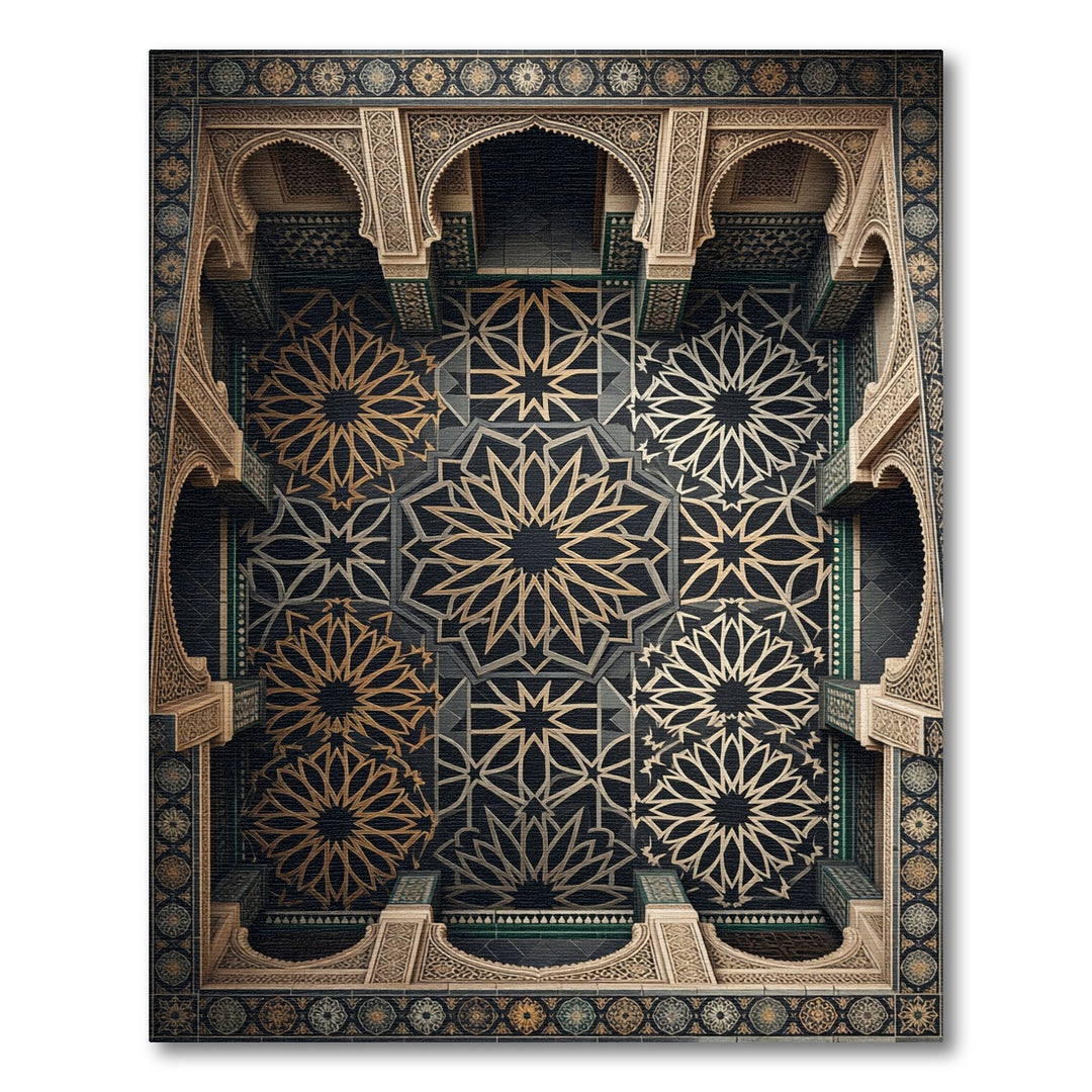 Intricate Geometric Starburst Rug