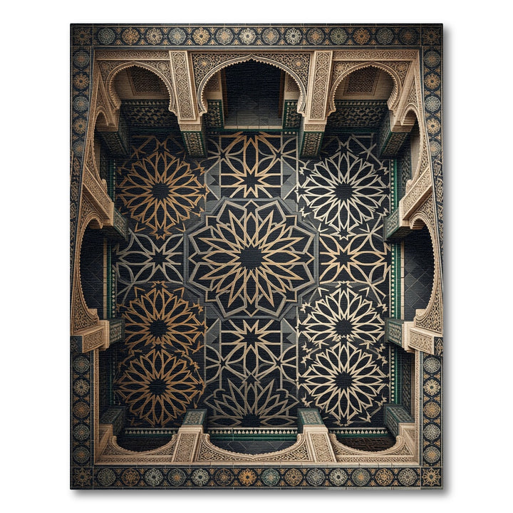 Intricate Geometric Starburst Rug
