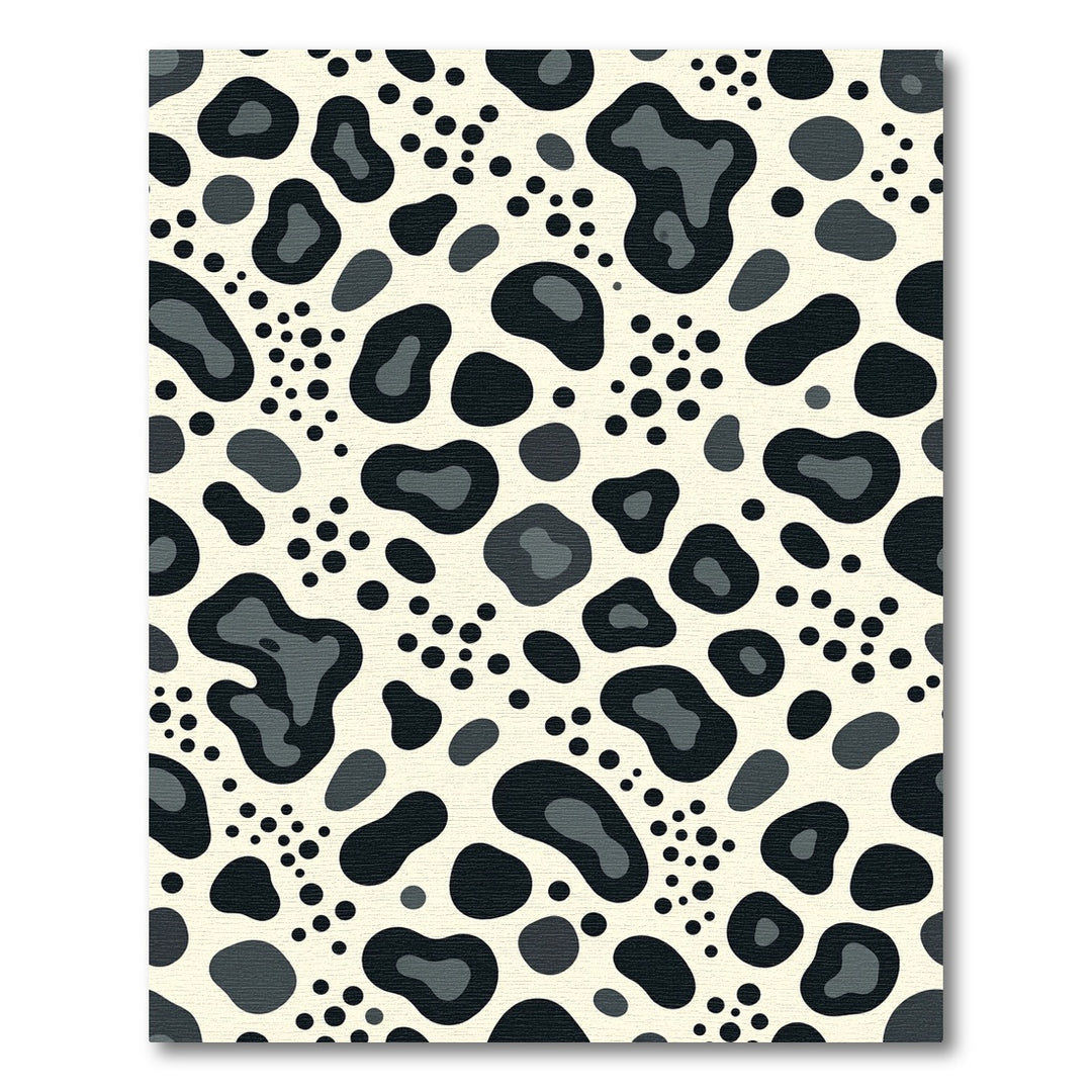 Cow Spot Black Gray Abstract Rug