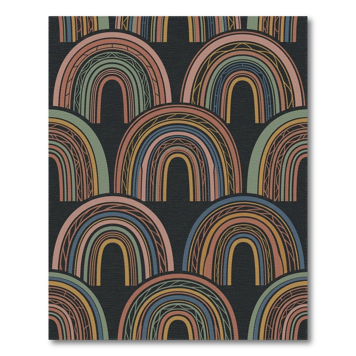 Boho Rainbow Earthy Pastel Rug