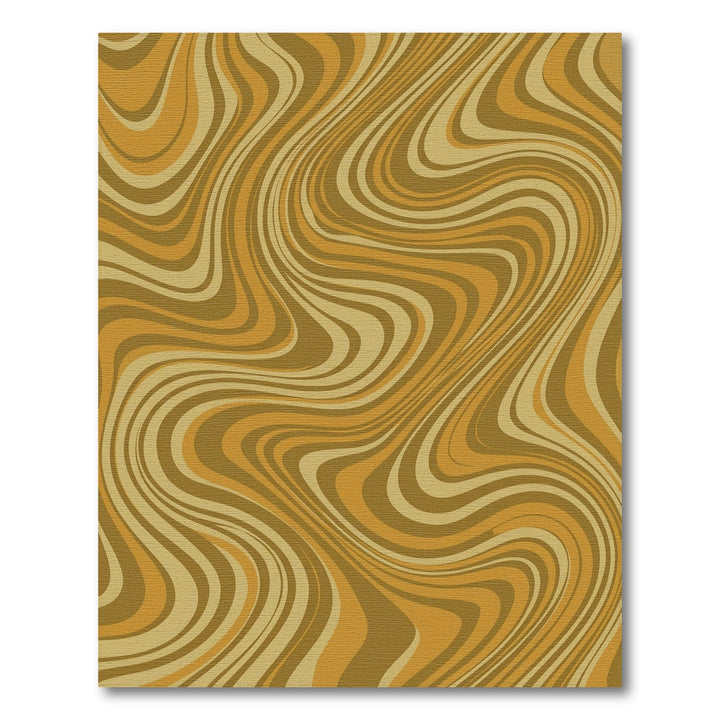 Warm Earthy Wavy Swirl Rug