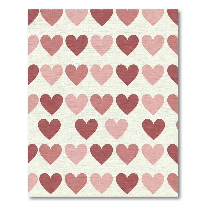 Pink and Red Heart Pattern Rug