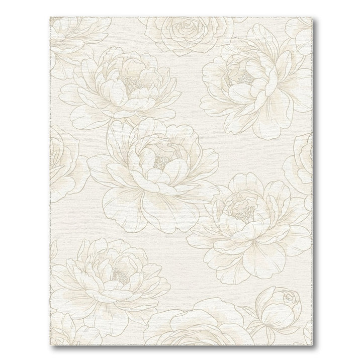 Vintage Cream Floral Outline Rug
