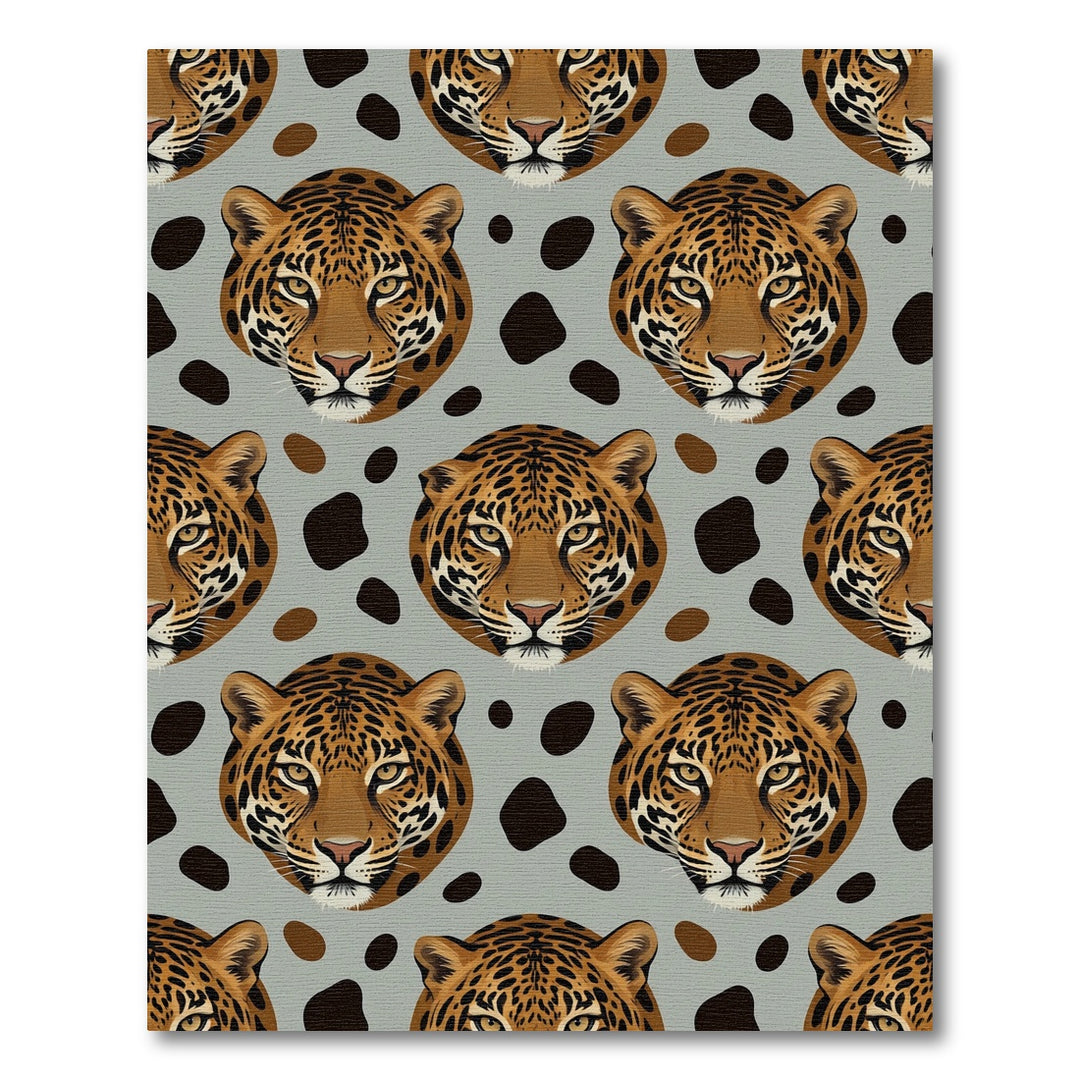 Jaguar Spots Seamless Gray Rug