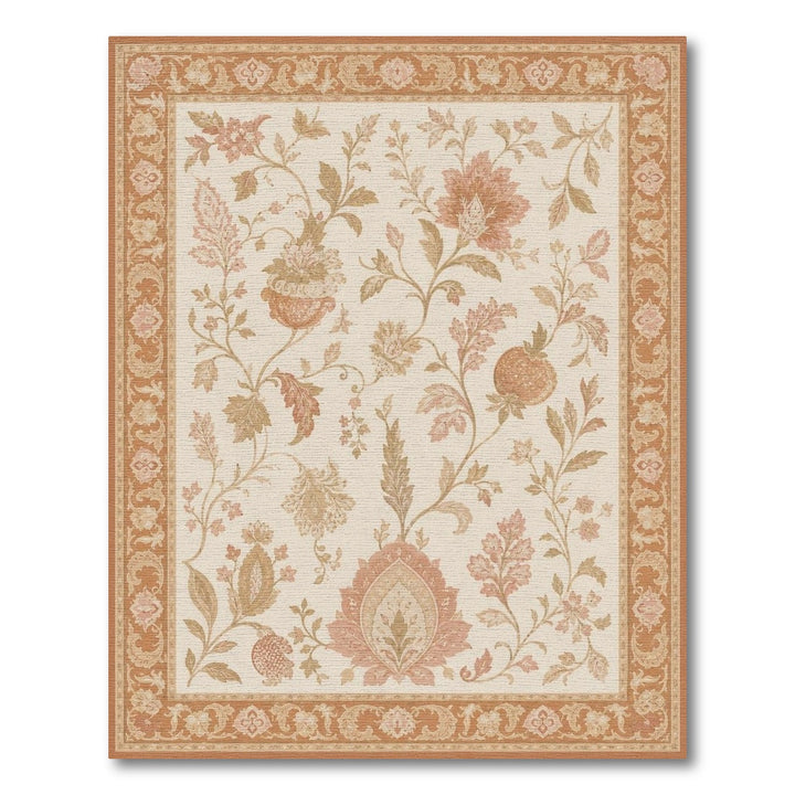 Pink Floral Vintage Area Rug