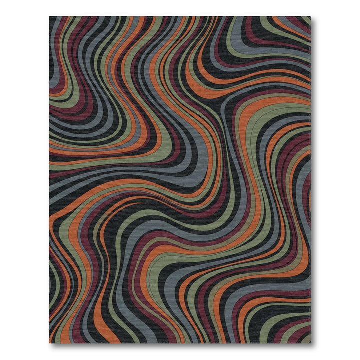 Earthy Swirls Wavy Stripe Rug