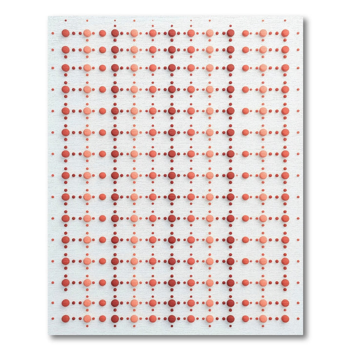 Crimson Coral Dot Grid Rug