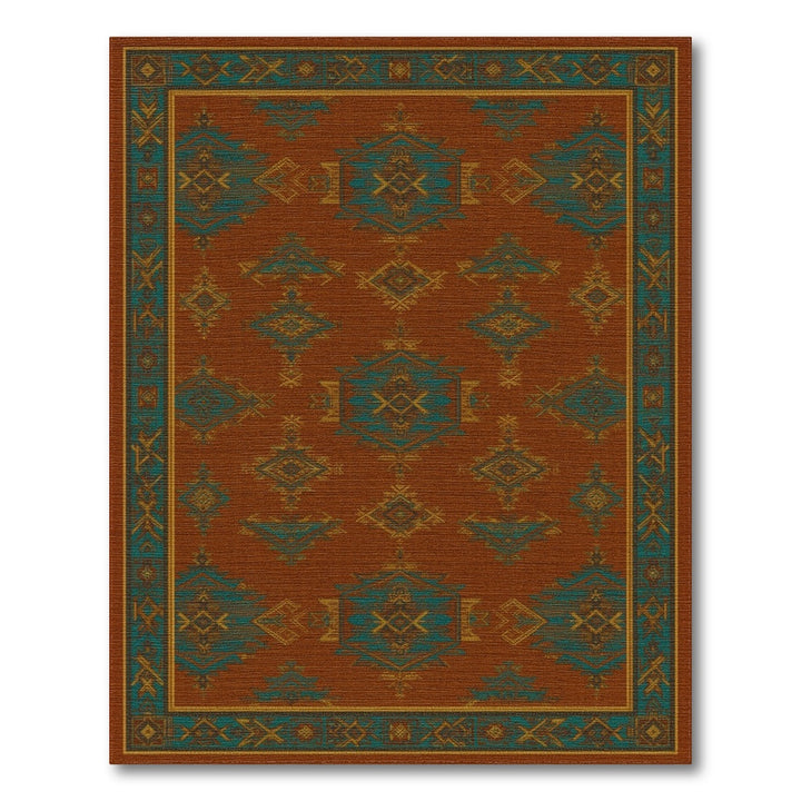 Southwestern Orange Geometric Area Rug