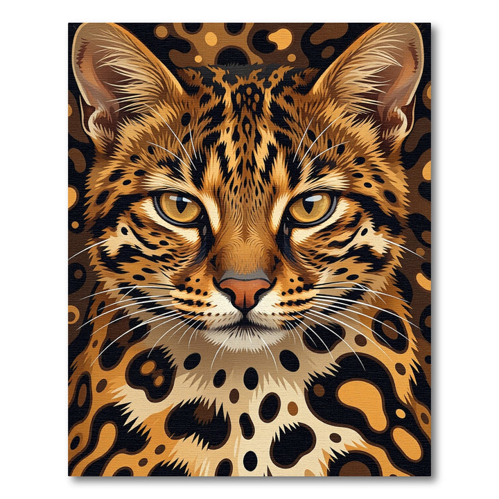 Fierce Leopard Face Jungle Rug