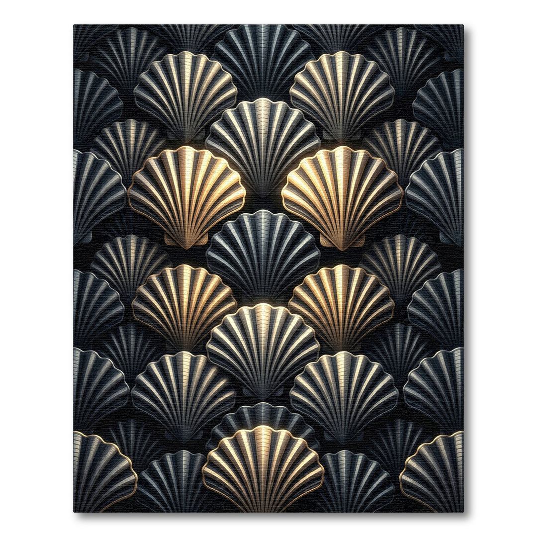 Art Deco Golden Fan Rug