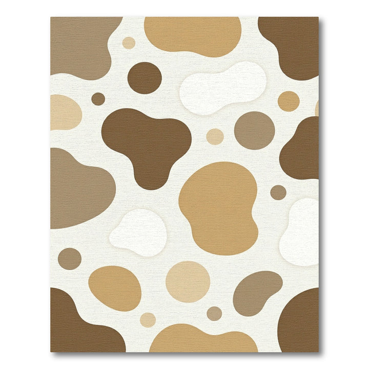 Brown Cream Abstract Splatter Rug