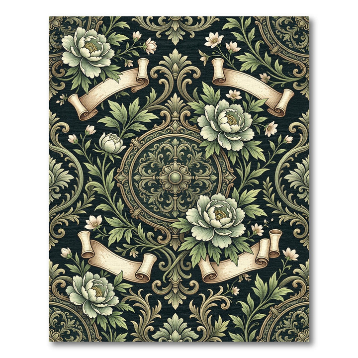 Vintage Floral Meadow Serpentine Ribbon Rug