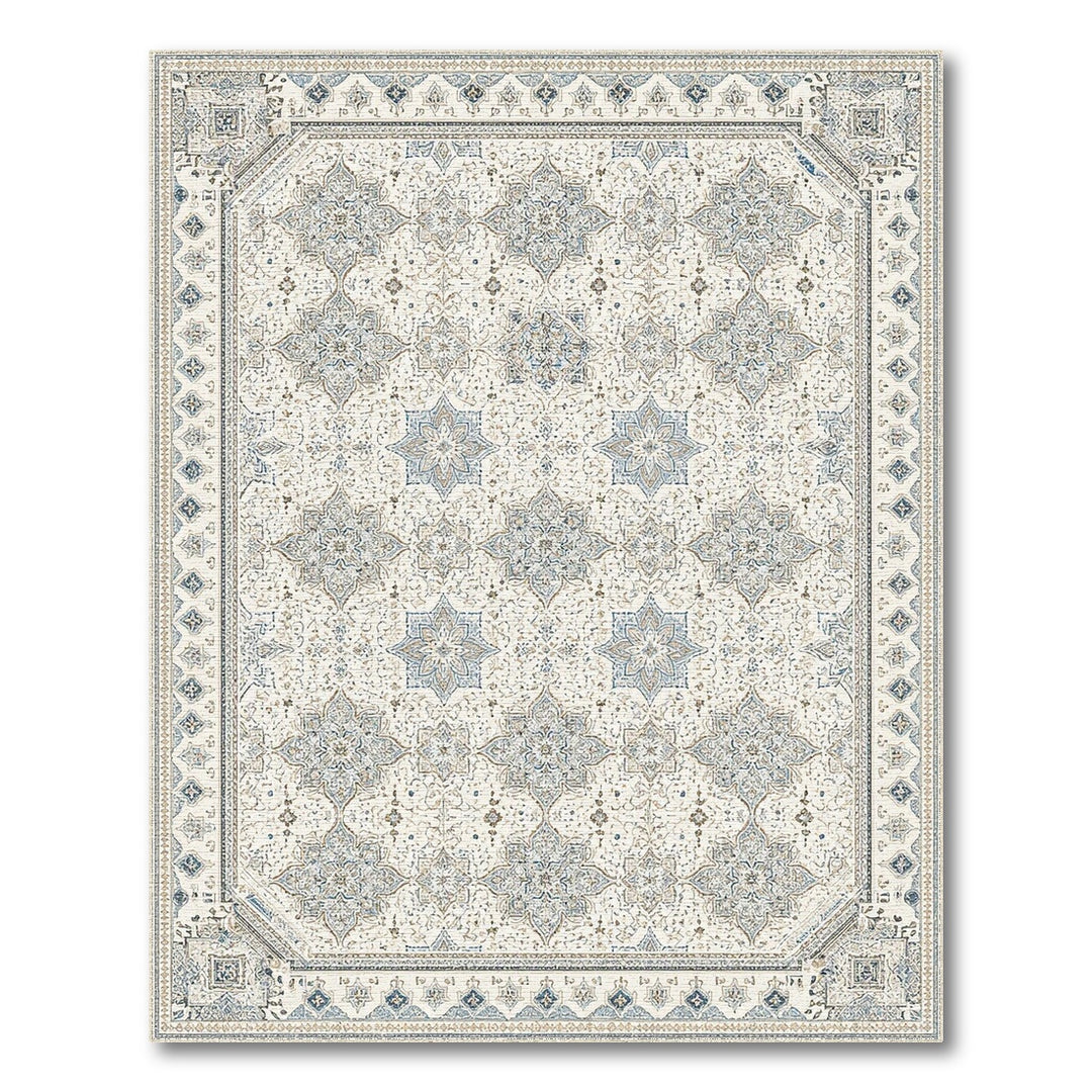Blue Medallion Traditional Persian Area Rug