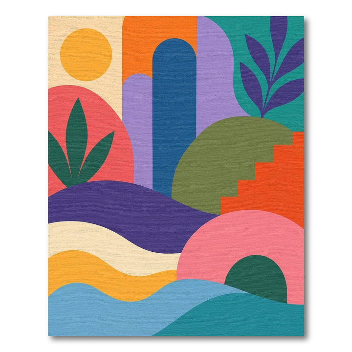 Vibrant Multi-Color Abstract Area Rug