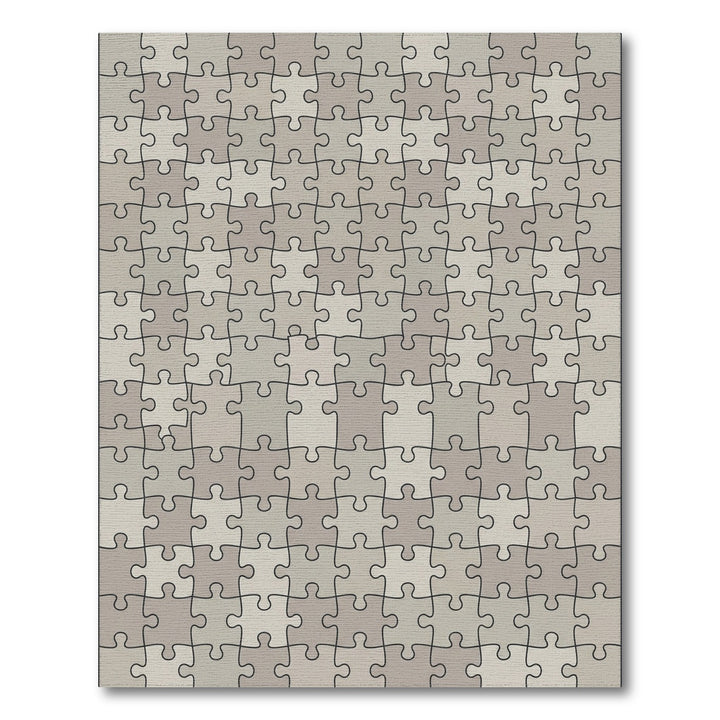 Stone Gray Neutral Puzzle Pieces Rug
