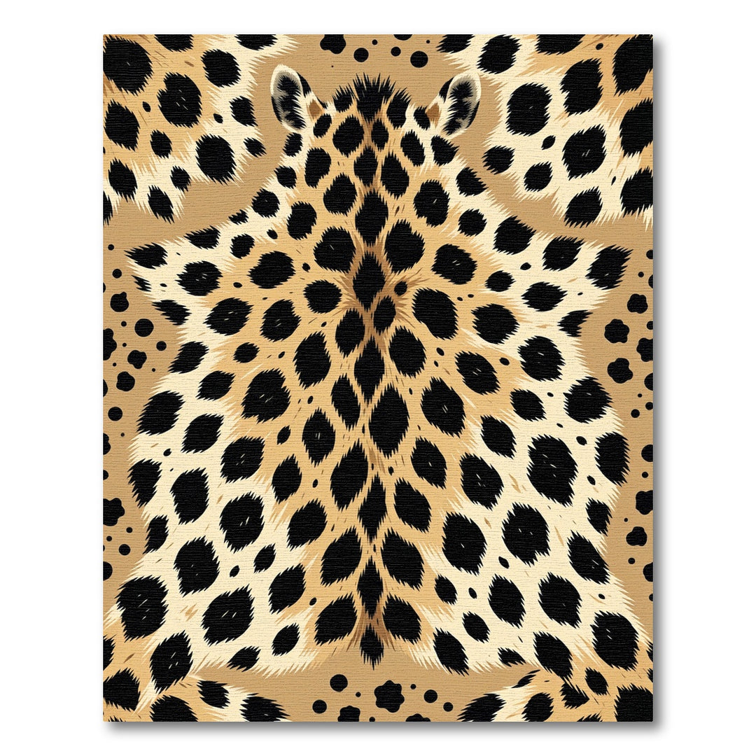 Golden Leopard Spot Abstract Rug