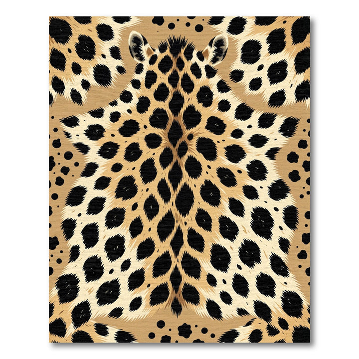 Golden Leopard Spot Abstract Rug