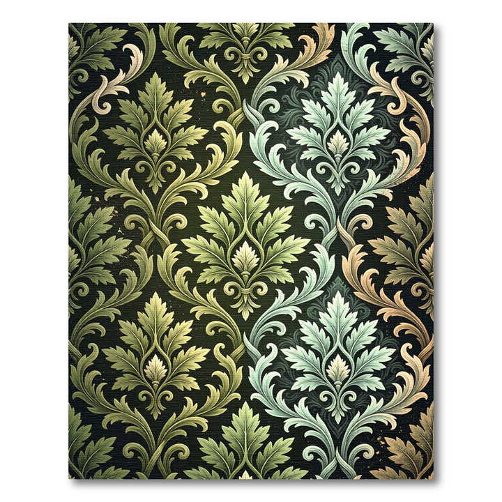 Elegant Verdant Baroque Floral Rug