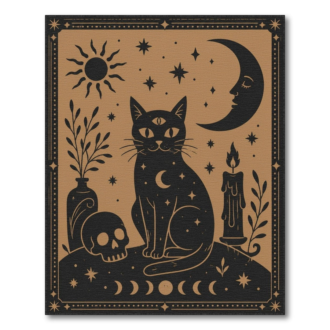 Mystical Three-Eyed Cat Area Rug