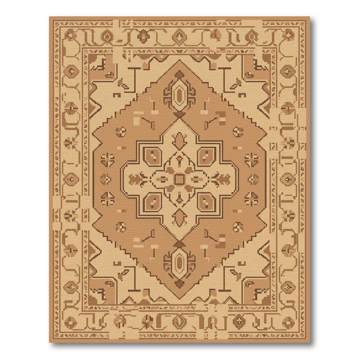 Earthy Tones Geometric Medallion Rug