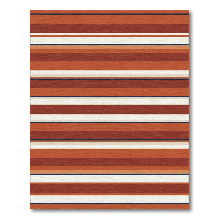 Earthy Terracotta Horizontal Stripe Rug