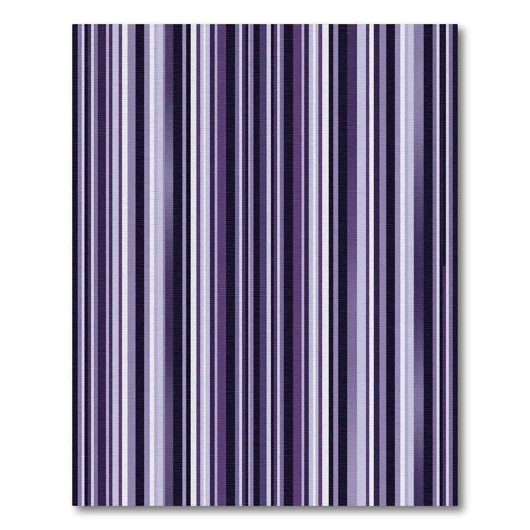 Deep Purple Gradient Vertical Stripe Rug