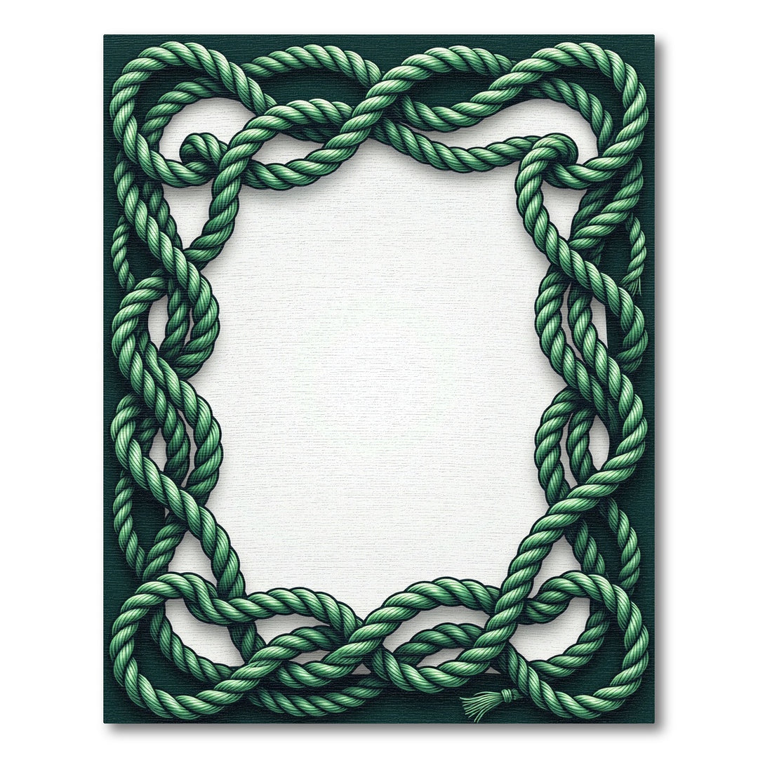 Braided Emerald Rope Frame Rug