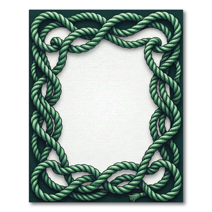 Braided Emerald Rope Frame Rug