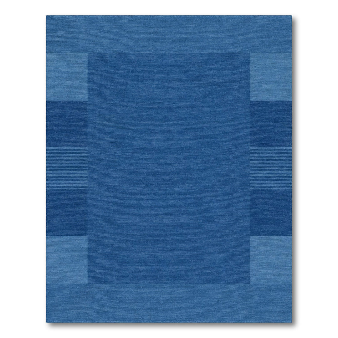 Blue Geometric Modern Area Rug