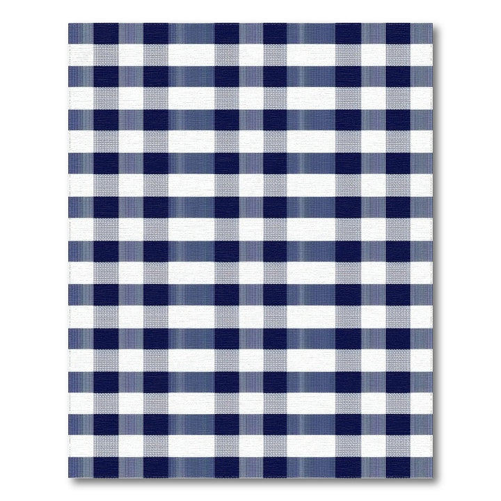 Navy Geometric Modern Navy Blue Checkered Washable Area Rug