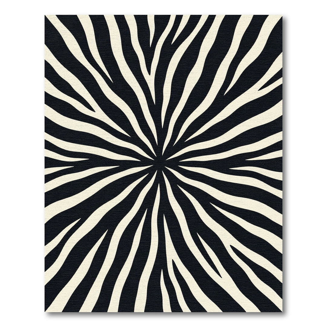 Black Cream Wild Streaks Rug