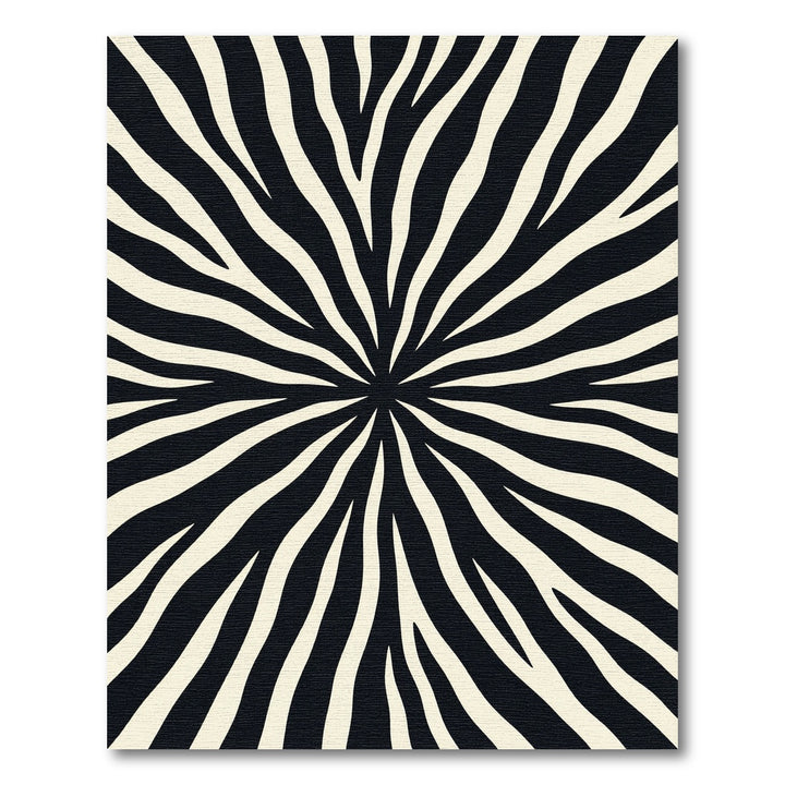 Black Cream Wild Streaks Rug