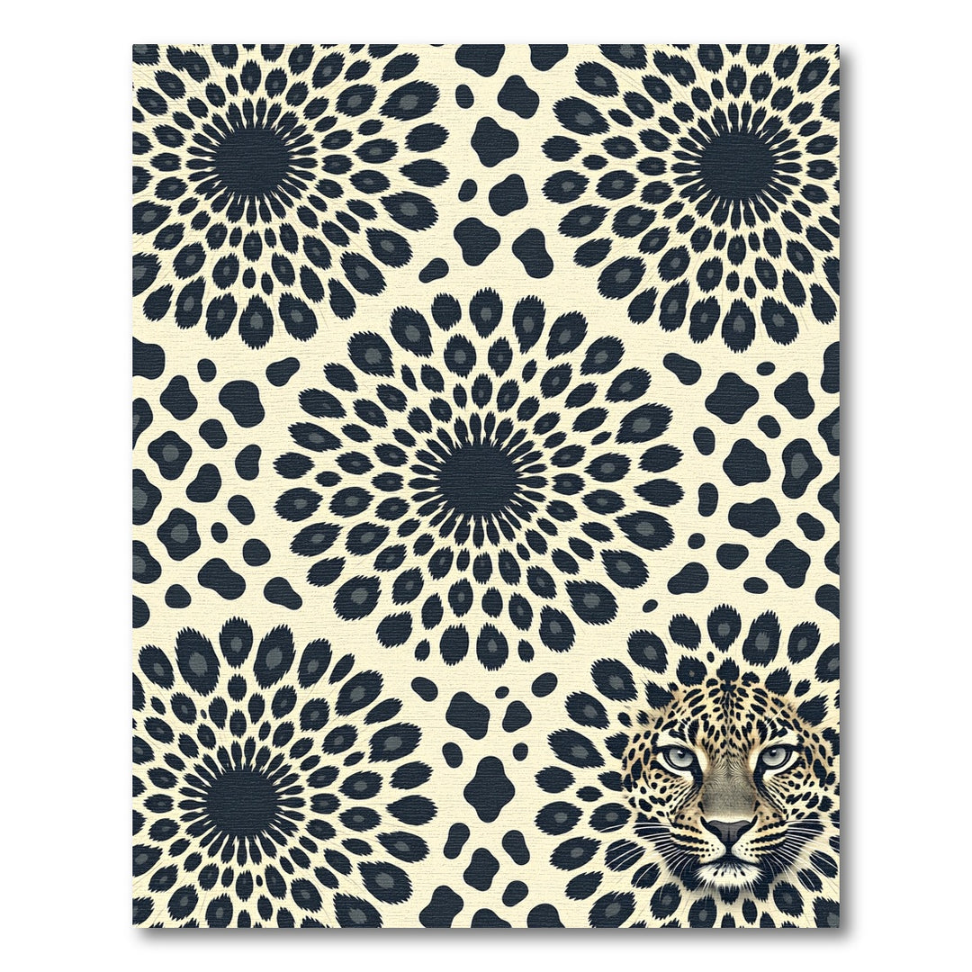 Leopard Sunburst Spots Area Rug