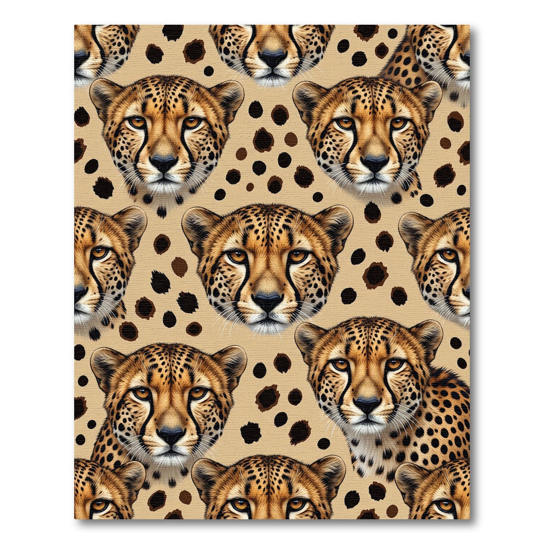 Golden Cheetah Spots Face Rug
