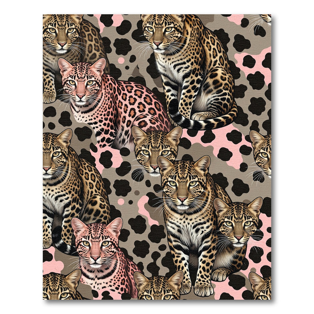 Pink Leopard Camouflage Luxury Rug