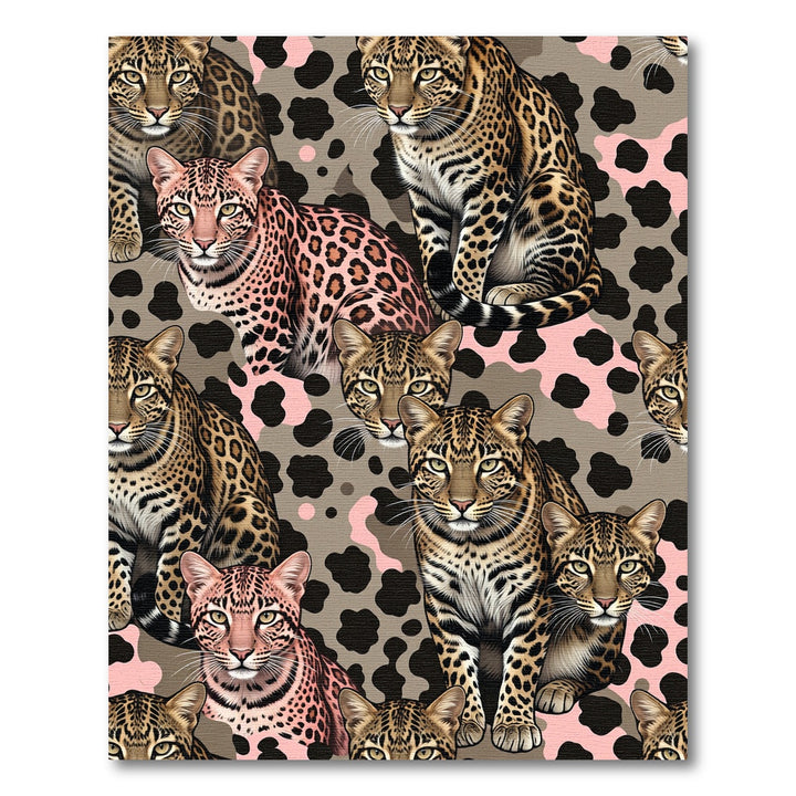 Pink Leopard Camouflage Luxury Rug