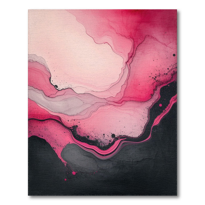 Pink Abstract Fluid Area Rug