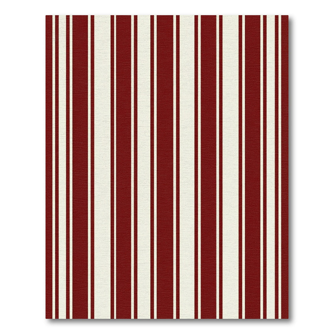 Bold Crimson Vertical Stripe Rug