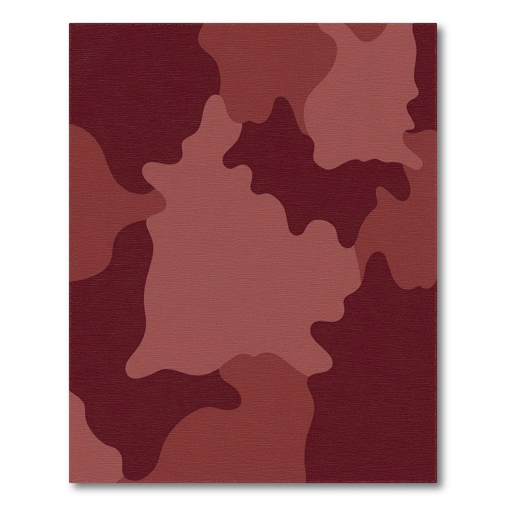 Crimson Abstract Camouflage Splash Rug