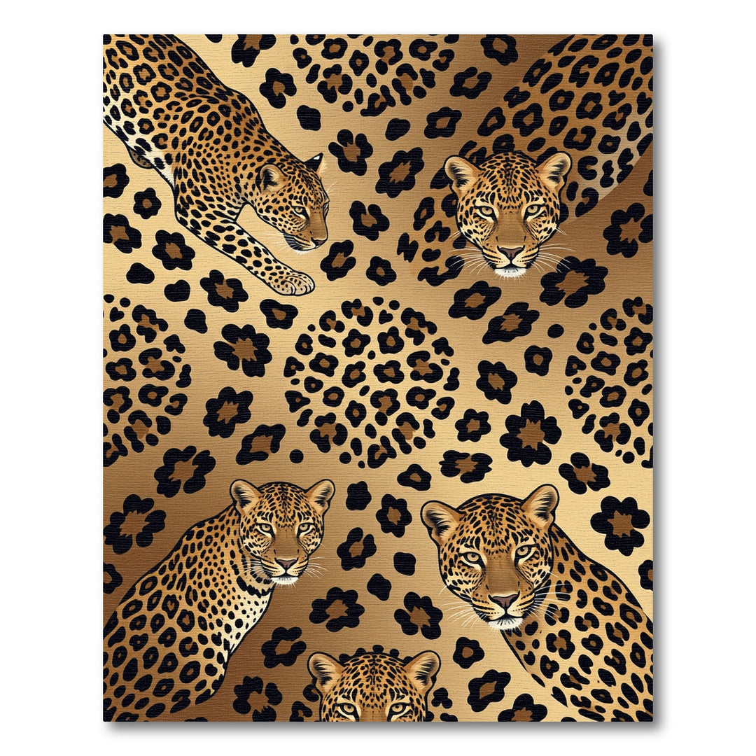 Leopard Spot Wild Cat Face Rug